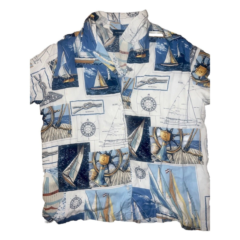 Vintage 90's Nautical Liz Sport Shirt